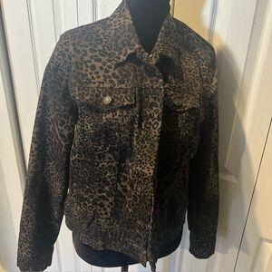 NINE WEST Leopard Print Women's Jacket